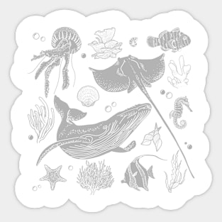 Vintage 90s Tattoo Sea Animal Sticker